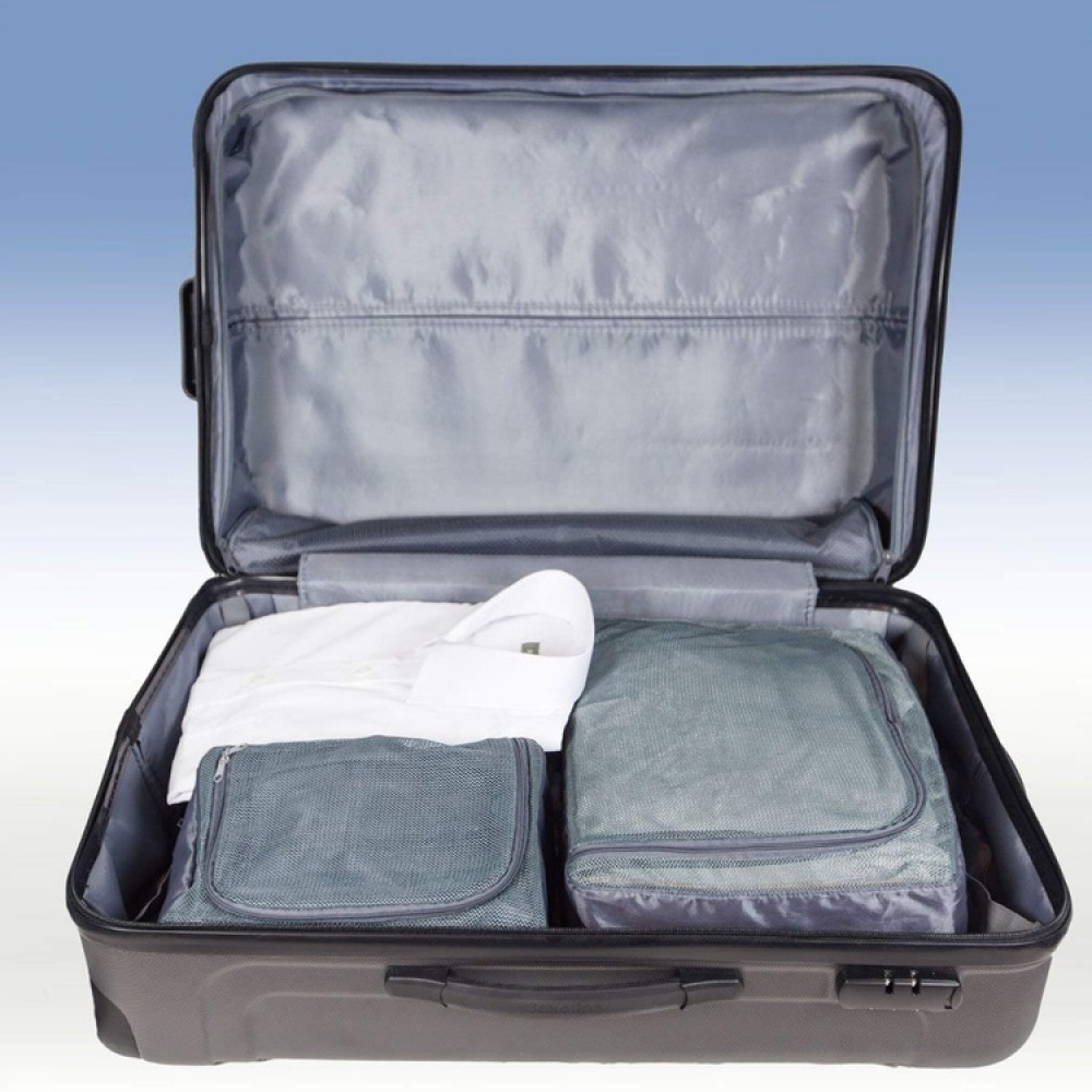 Travel Packing Cube, 2 compartments, CASE ORGANIZERSMALL, 25 x 20 x H 20 cm, Grey in the group Storage / Travel storage / Packing cubes at SmartaSaker.se (42320)