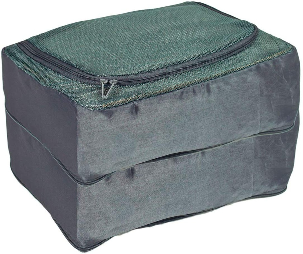 Travel Packing Cube, 2 compartments, CASE ORGANIZERSMALL, 25 x 20 x H 20 cm, Grey in the group Storage / Travel storage / Packing cubes at SmartaSaker.se (42320)