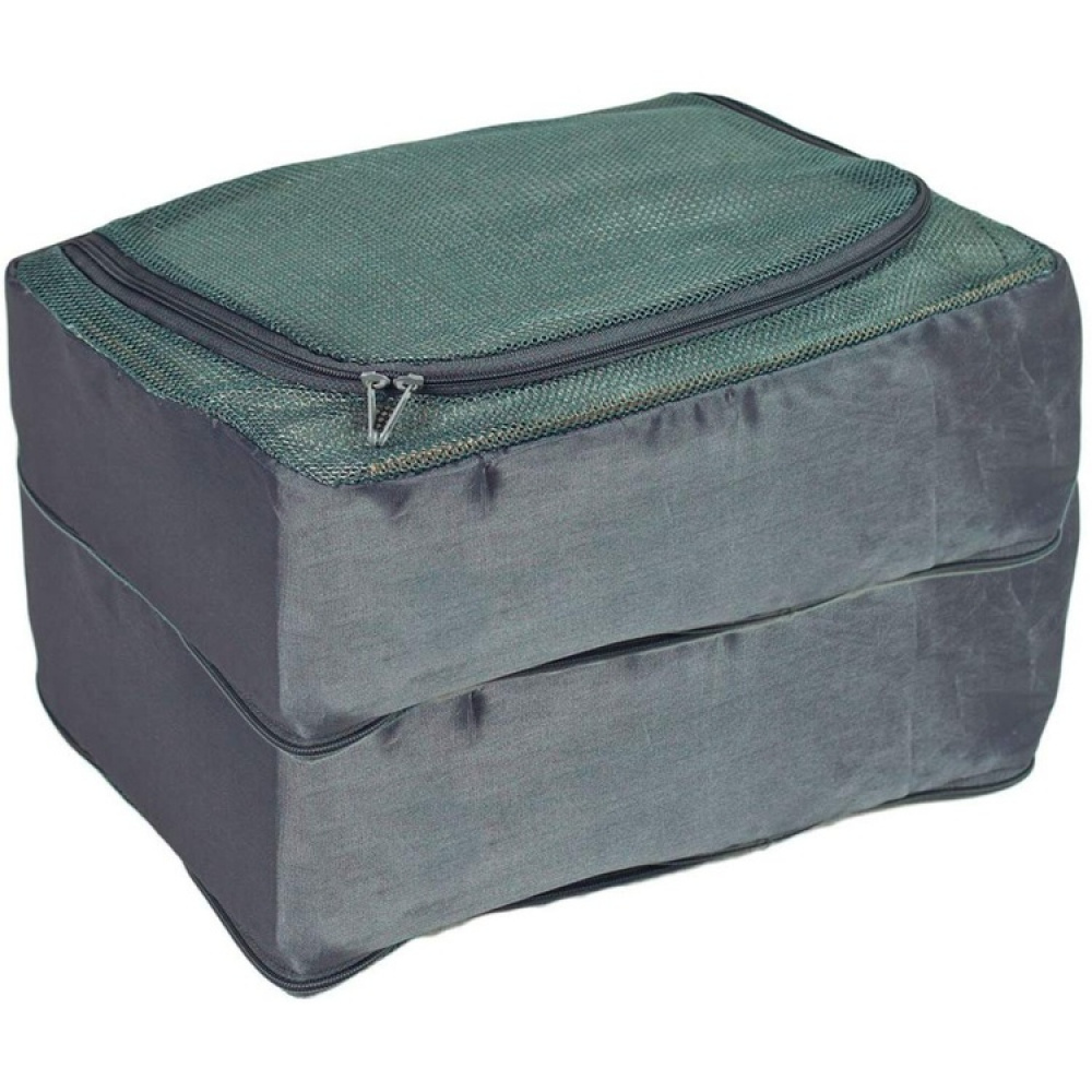 Travel Packing Cube, 2 compartments, CASE ORGANIZERSMALL, 25 x 20 x H 20 cm, Grey in the group Storage / Travel storage / Packing cubes at SmartaSaker.se (42320)