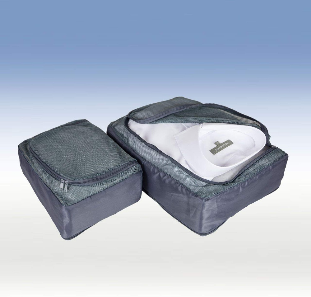 Travel Packing Cube, 2 compartments, CASE ORGANIZER LARGE, 35 x 26 x H 20 cm, Grey in the group Storage / Travel storage / Packing cubes at SmartaSaker.se (42321)