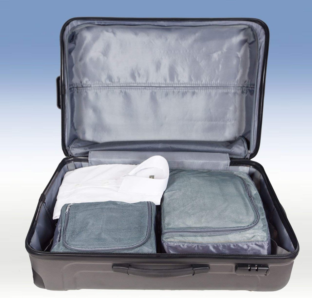 Travel Packing Cube, 2 compartments, CASE ORGANIZER LARGE, 35 x 26 x H 20 cm, Grey in the group Storage / Travel storage / Packing cubes at SmartaSaker.se (42321)