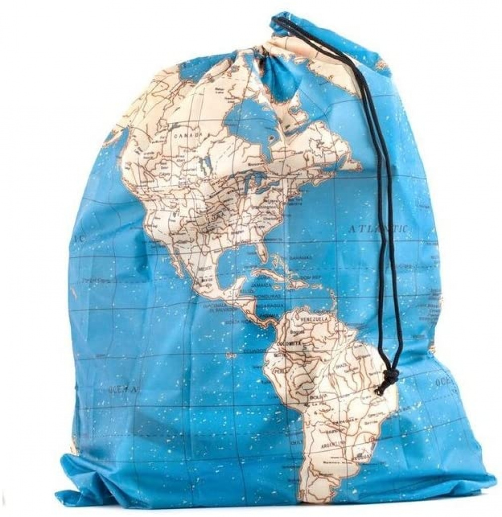 Travel Storage, Travel bag set, 4-pack, AROUND THE WORLD, Kikkerland, Blue in the group Storage / Travel storage / Packing cubes at SmartaSaker.se (42325)