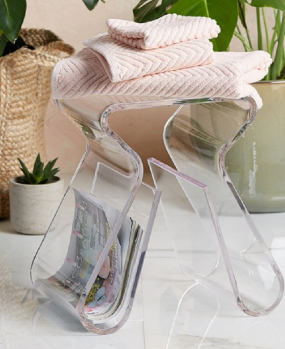 Stool / Table with storage, MAGINO, Umbra, Clear in the group Storage / Hallway storage at SmartaSaker.se (42327)