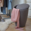 Stool with storage, CANDY, Ø 36 x H 50,5 cm, Grey Stool with storage, CANDY, Ø 36 x H 50,5 cm, Grey