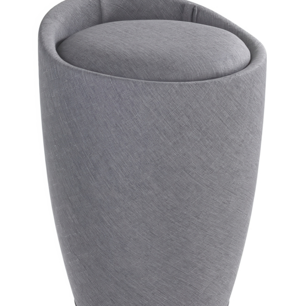 Stool with storage, CANDY, Ø 36 x H 50,5 cm, Grey in the group Storage / Laundry and care / Laundry baskets at SmartaSaker.se (42331)