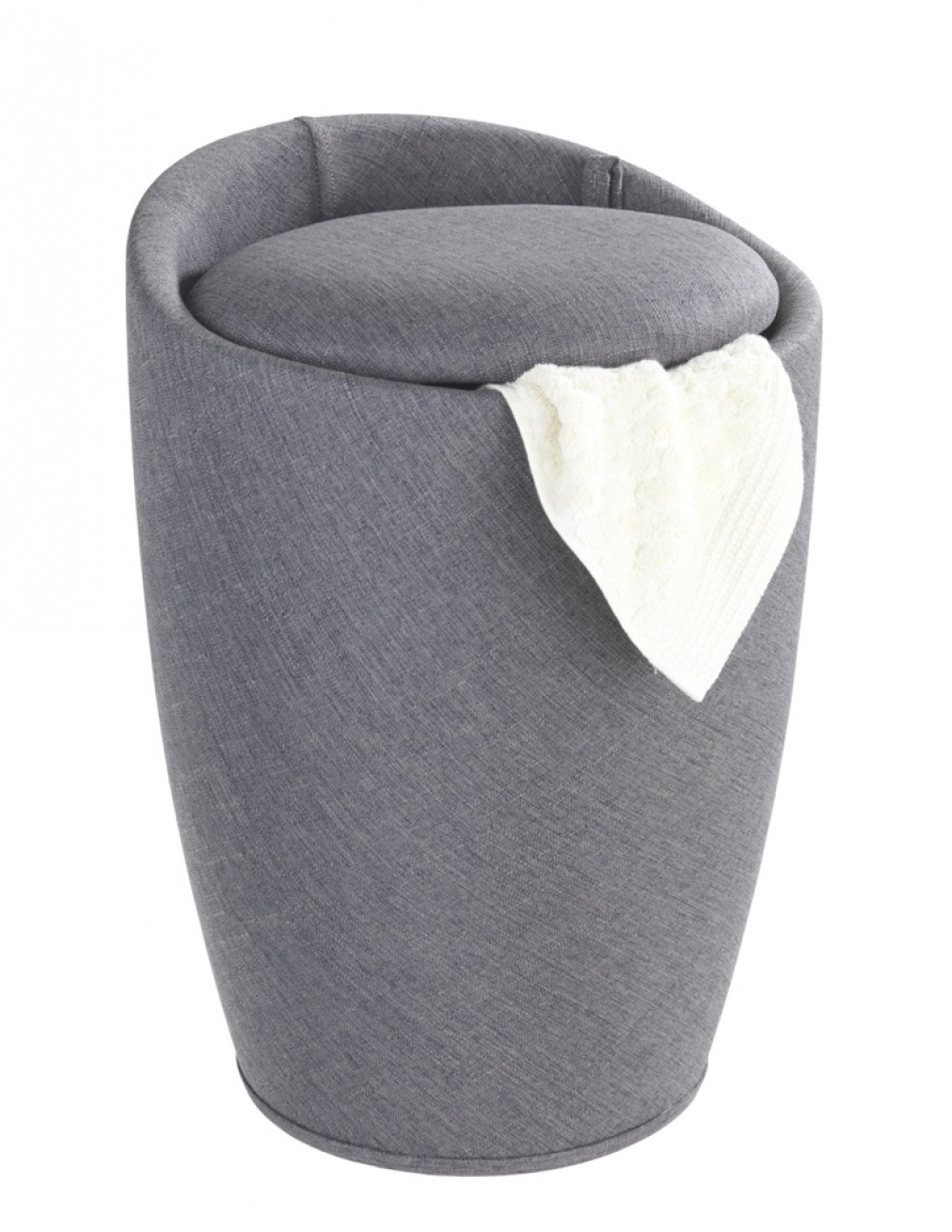 Stool with storage, CANDY, Ø 36 x H 50,5 cm, Grey in the group Storage / Laundry and care / Laundry baskets at SmartaSaker.se (42331)