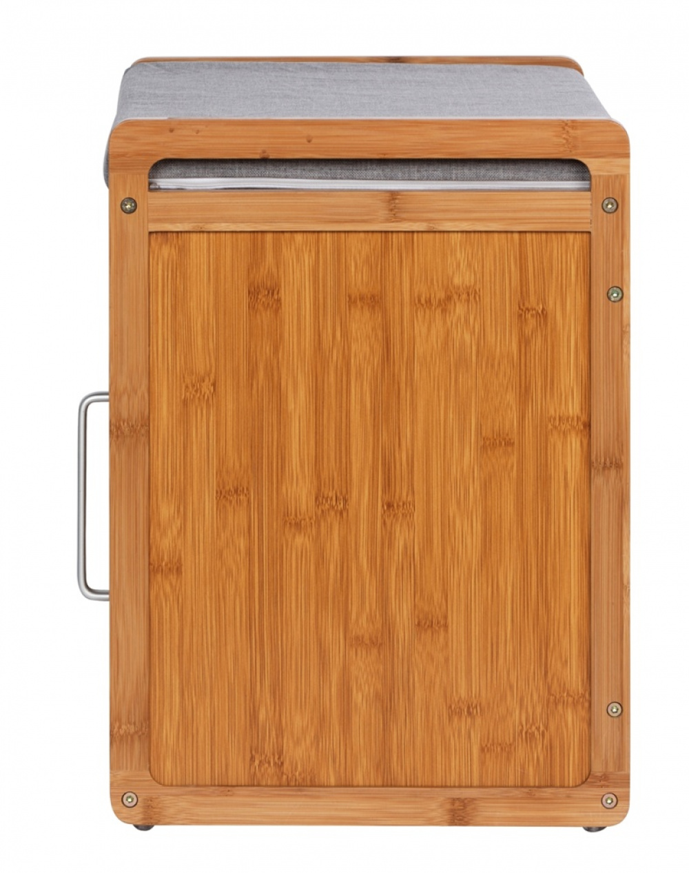 Stool in bamboo with storage, BAHRI, 50 x 33 x H 45 cm, brown / grey in the group Storage / Hallway storage at SmartaSaker.se (42332)