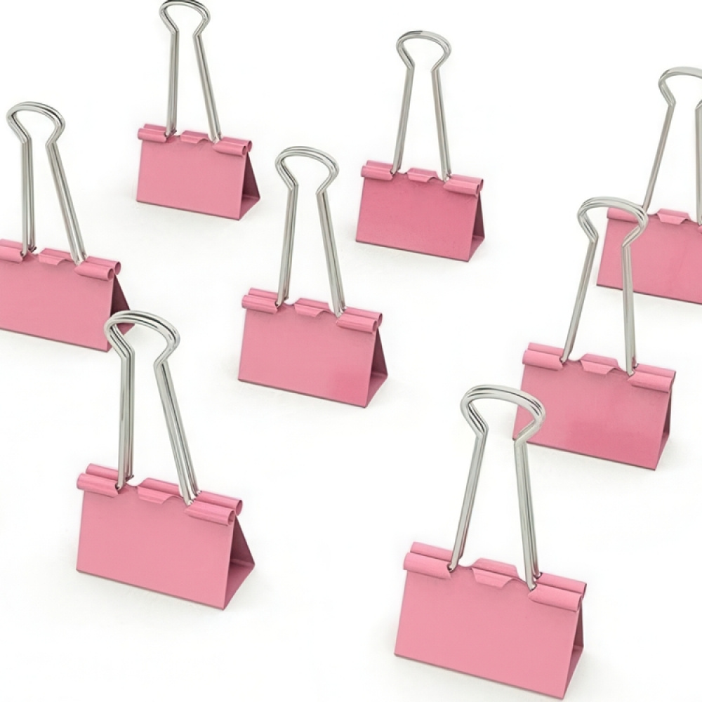 Paper clips, Set of 12, FOLDBACK CLIPS L,41 mm, Pink in the group Storage / Office supplies at SmartaSaker.se (42343)