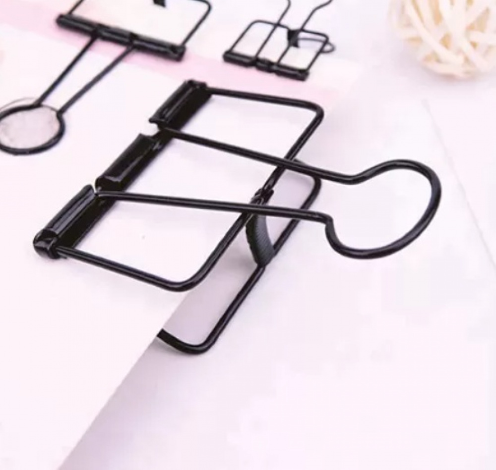 Foldback Clips, Set of 10, WIRE CLIPS MEDIUM 32 mm, Deskstore, Black in the group Storage / Office supplies at SmartaSaker.se (42346)