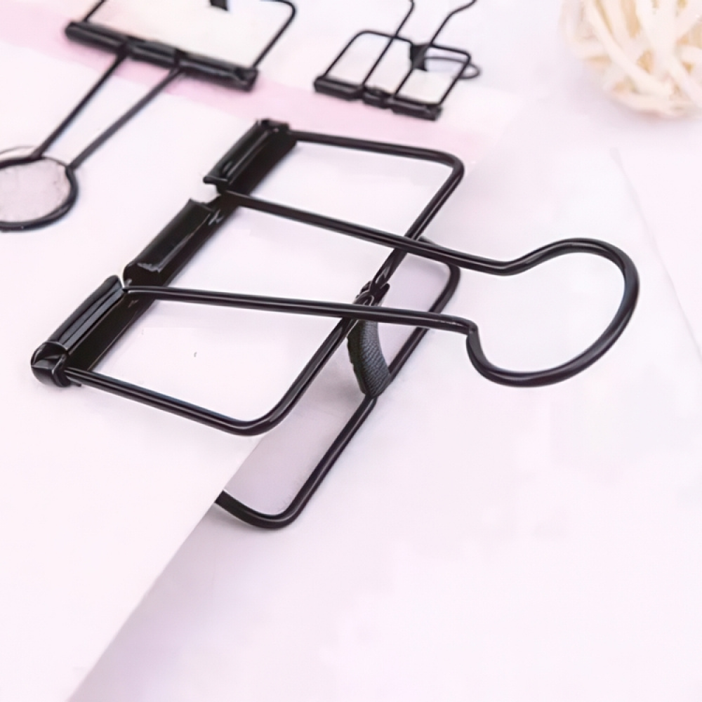 Foldback Clips, Set of 10, WIRE CLIPS MEDIUM 32 mm, Deskstore, Black in the group Storage / Office supplies at SmartaSaker.se (42346)