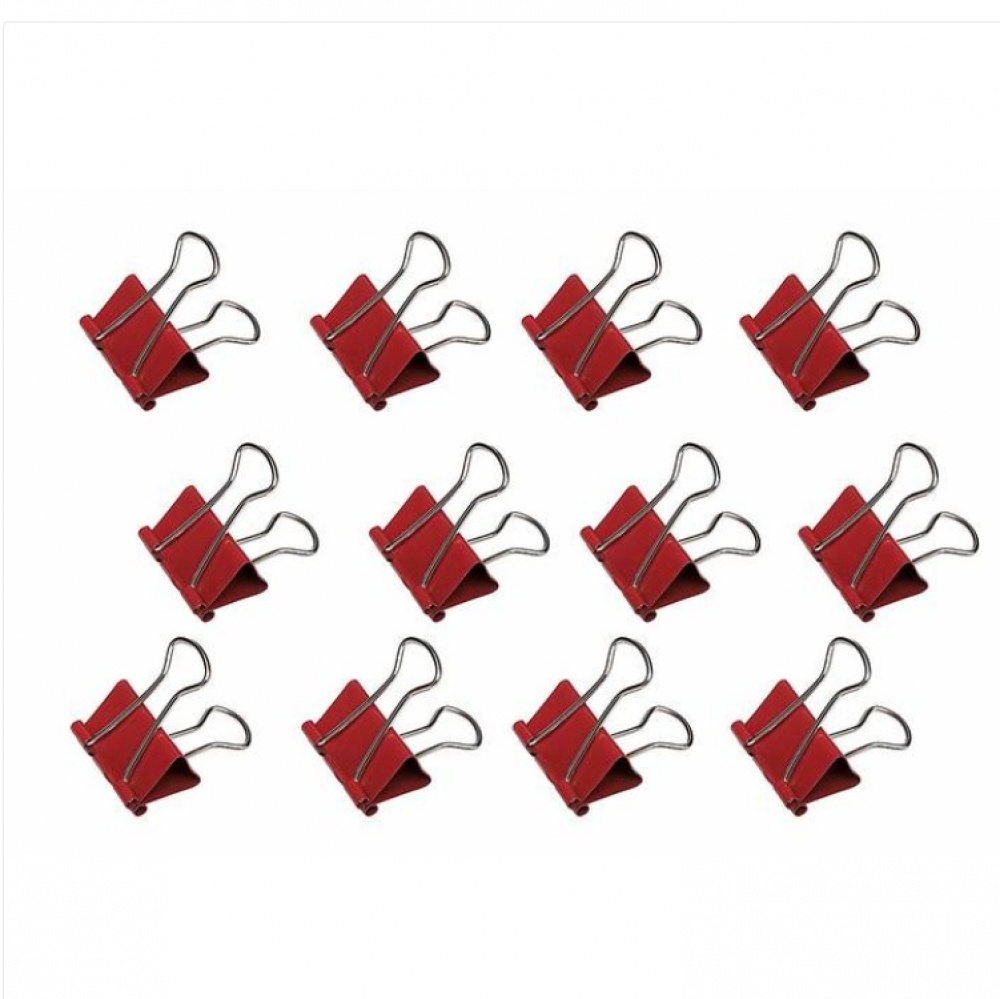 Fold Back Clips, 12 pcs, FOLDBACK MINI, 15 mm, red in the group Storage / Office supplies at SmartaSaker.se (42347-rd)