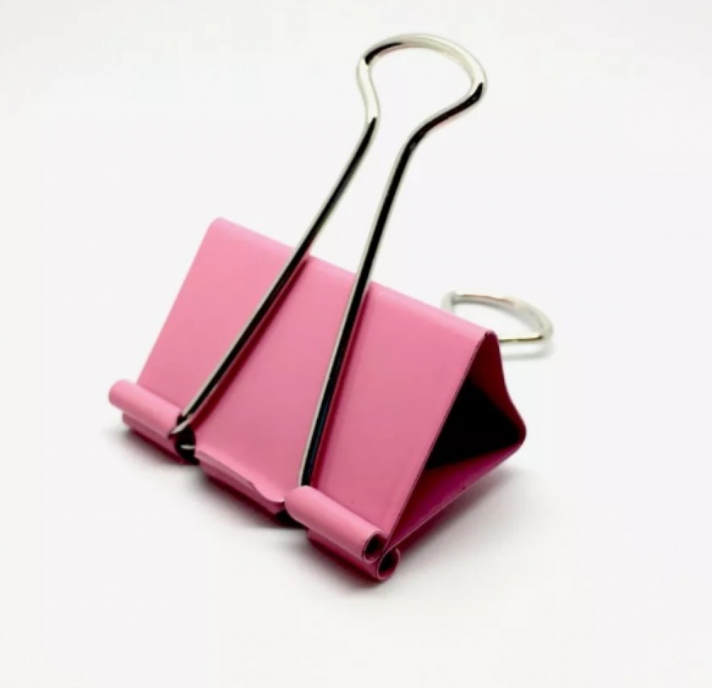 Paper clips, Set of 12, FOLDBACK CLIPS XL, 51 mm Pink in the group Storage / Office supplies at SmartaSaker.se (42351)