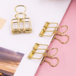 Foldback, Set of 15, WIRE CLIPS SMALL, 19mm , gold Foldback, Set of 15, WIRE CLIPS SMALL, 19mm , gold