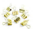 Clips, Set of 8, FOLD BACK SMALL, 25 mm, Gold