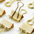 Clips, Set of 8, FOLD BACK SMALL, 25 mm, Gold
