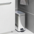 Pedal trash bucket, TRETEIMER, 5 L, Matt stainless steel