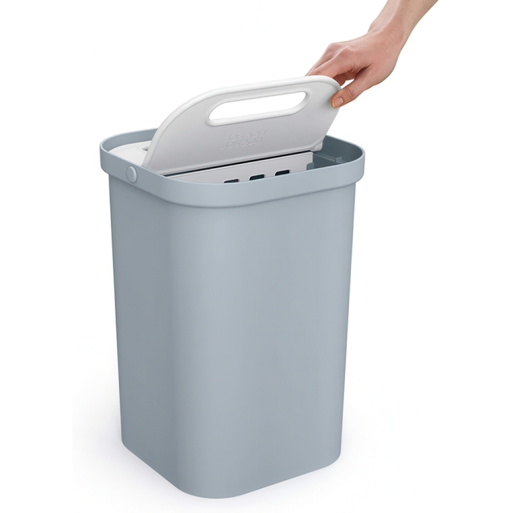 Recycling Caddy, Divided in 2, GO-RECYCLING SMALL, 14 L, Joseph Joseph, Grey in the group Storage / Cleaning and waste sorting / Waste sorting at SmartaSaker.se (42373)