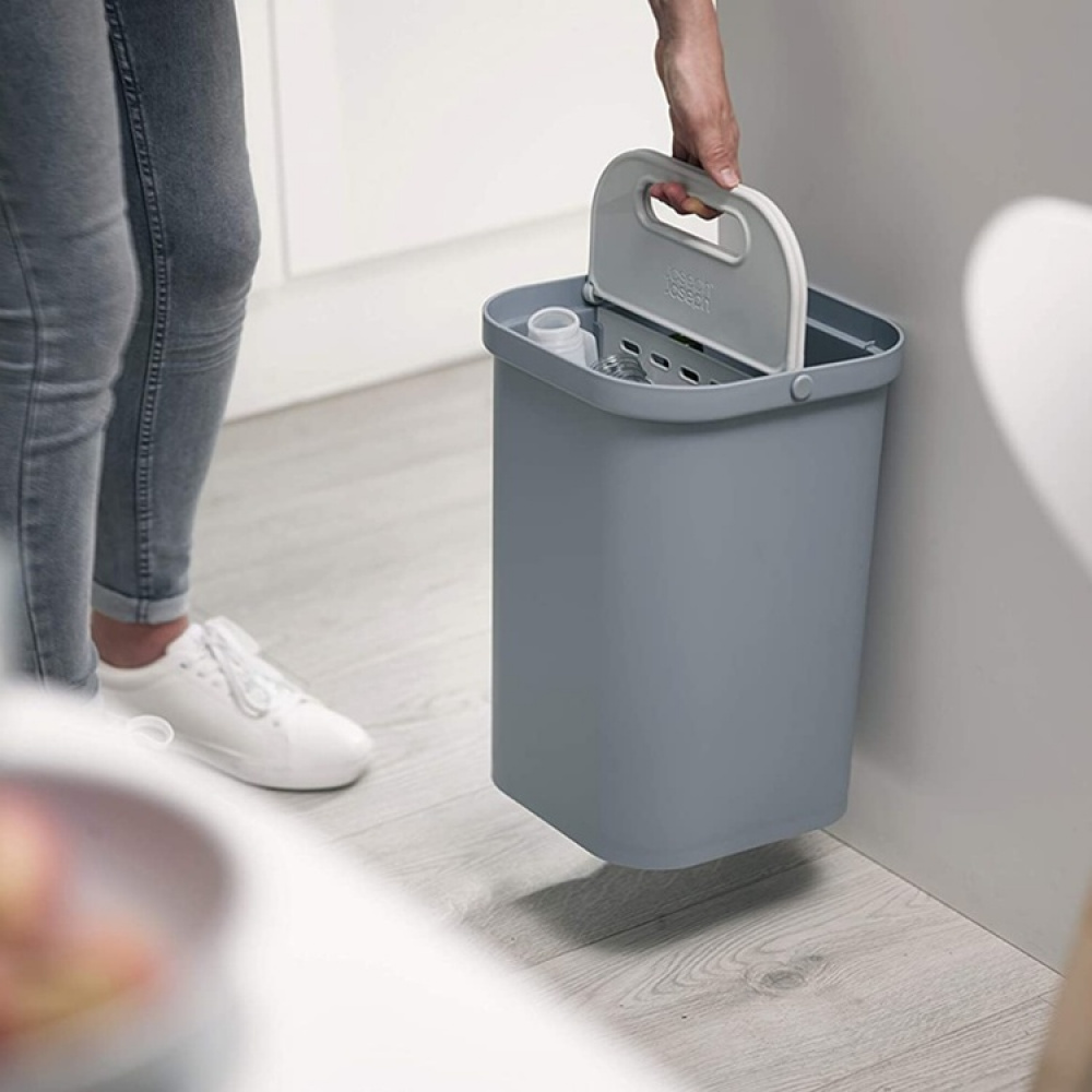 Recycling Caddy, Divided in 2, GO-RECYCLING SMALL, 14 L, Joseph Joseph, Grey in the group Storage / Cleaning and waste sorting / Waste sorting at SmartaSaker.se (42373)