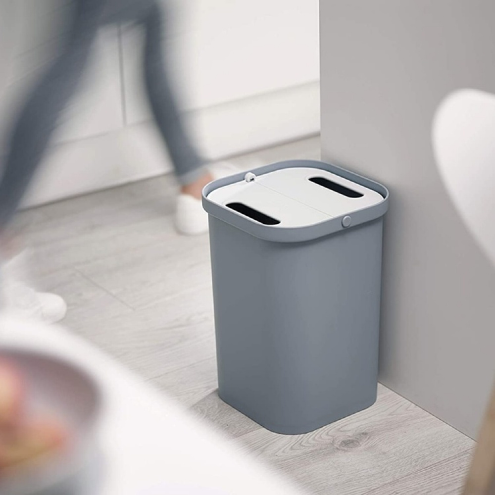 Recycling Caddy, Divided in 2, GO-RECYCLING SMALL, 14 L, Joseph Joseph, Grey in the group Storage / Cleaning and waste sorting / Waste sorting at SmartaSaker.se (42373)