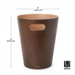 Trash can, 7,5 L WOODROW, Ø 23 x H 28 cm, Umbra
