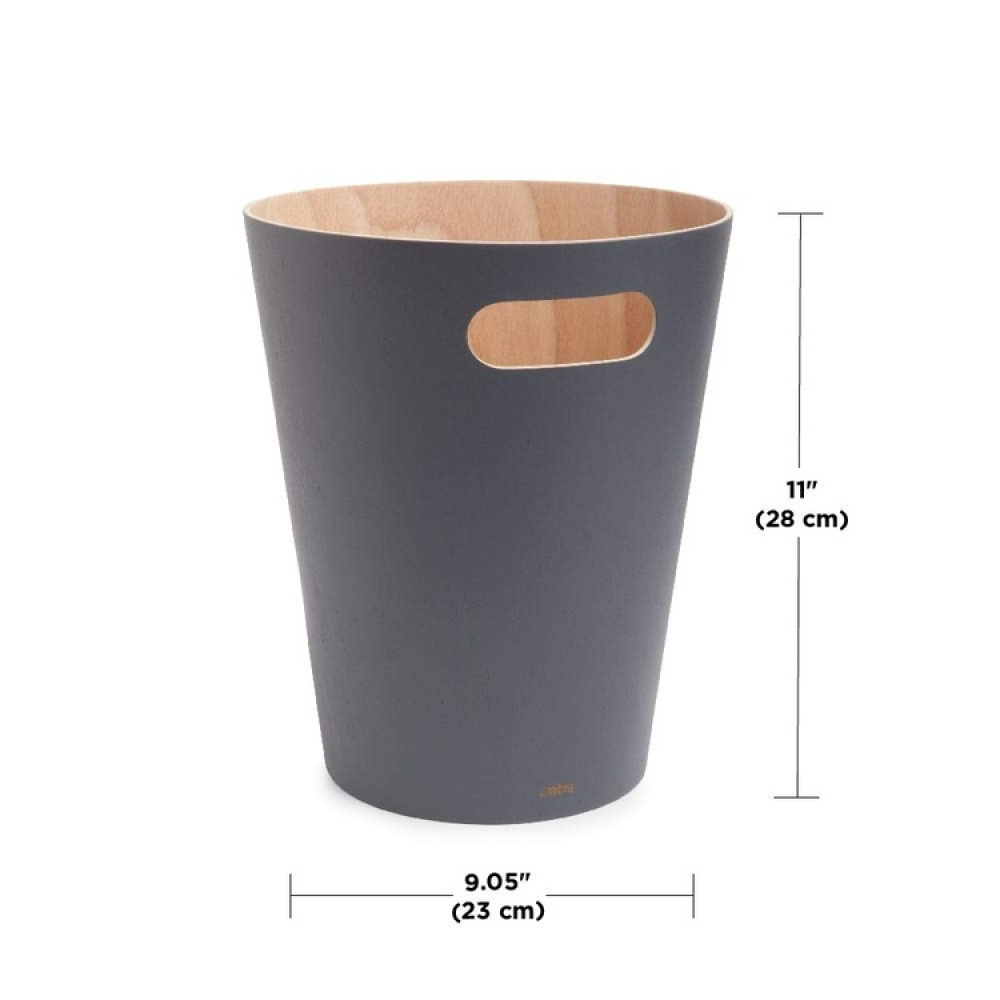 Trash can, 7,5 L WOODROW, Ø 23 x H 28 cm, Umbra in the group Storage / Cleaning and waste sorting / Waste sorting at SmartaSaker.se (42376)