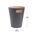 Trash can, 7,5 L WOODROW, Ø 23 x H 28 cm, Umbra