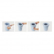 Trash can with lid and hook, TAPTRASH SMALL, 5L, Blue-grey Trash can with lid and hook, TAPTRASH SMALL, 5L, Blue-grey