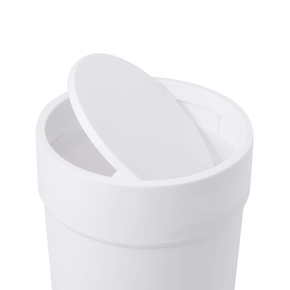 Trash can with lid, TOUCH WASTE CAN, Ø 19 x H 30 cm, Umbra, White in the group Storage / Bathroom storage / Waste bins at SmartaSaker.se (42382)