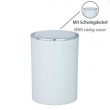 Trash can with tilt lid, 5 L, INCA, Ø18,5 x H 25,5 cm, White / Silver Trash can with tilt lid, 5 L, INCA, Ø18,5 x H 25,5 cm, White / Silver