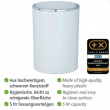 Trash can with tilt lid, 5 L, INCA, Ø18,5 x H 25,5 cm, White / Silver Trash can with tilt lid, 5 L, INCA, Ø18,5 x H 25,5 cm, White / Silver