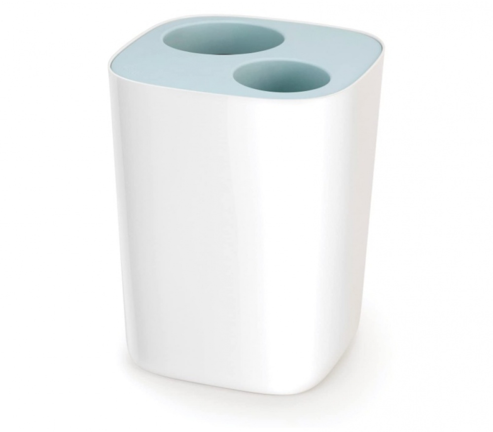 Trash Can, Two Compartments, SPLIT WASTE, 8 Litres, Joseph Joseph, White / Blue in the group Storage / Cleaning and waste sorting / Waste sorting at SmartaSaker.se (42385)