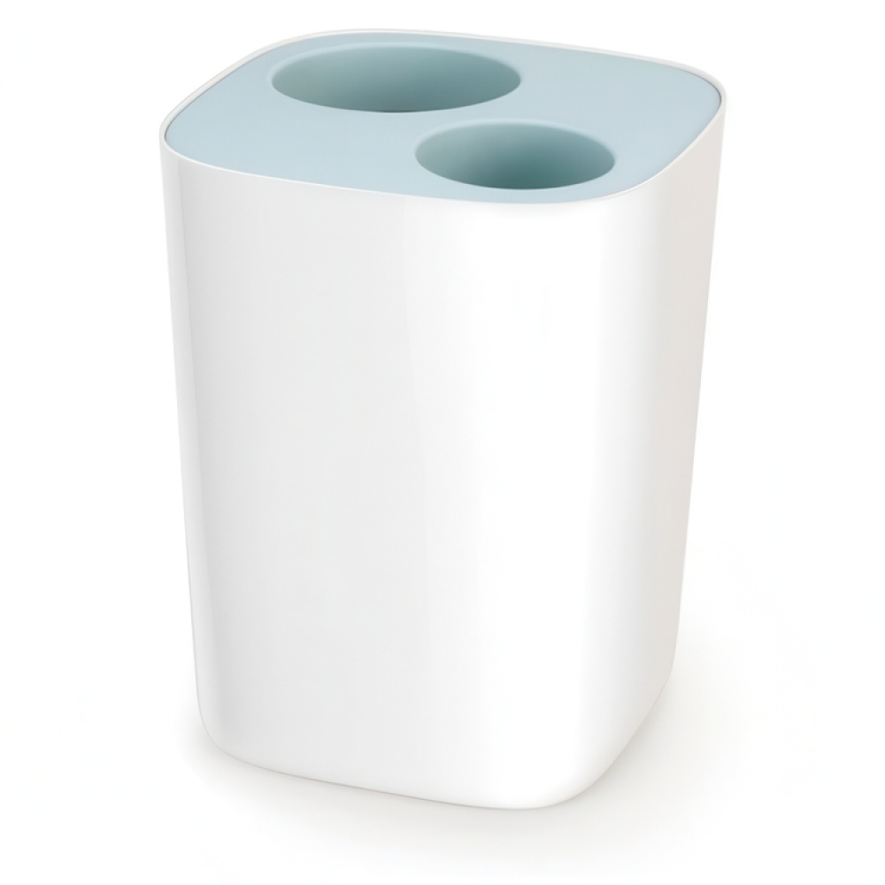 Trash Can, Two Compartments, SPLIT WASTE, 8 Litres, Joseph Joseph, White / Blue in the group Storage / Cleaning and waste sorting / Waste sorting at SmartaSaker.se (42385)