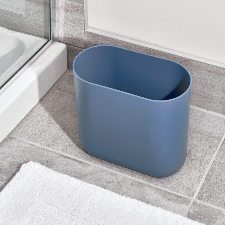 Trash Basket, Small, Oval, CADE SLIM, 27 x 14 x H 25 cm, Dusty Blue in the group Storage / Bathroom storage / Waste bins at SmartaSaker.se (42388-bl)