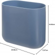 Trash Basket, Small, Oval, CADE SLIM, 27 x 14 x H 25 cm, Dusty Blue
