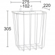Wastebasket, wall-mounted, Small, BACKSTIGS, 28 x 20 x H 30 cm, White Wastebasket, wall-mounted, Small, BACKSTIGS, 28 x 20 x H 30 cm, White