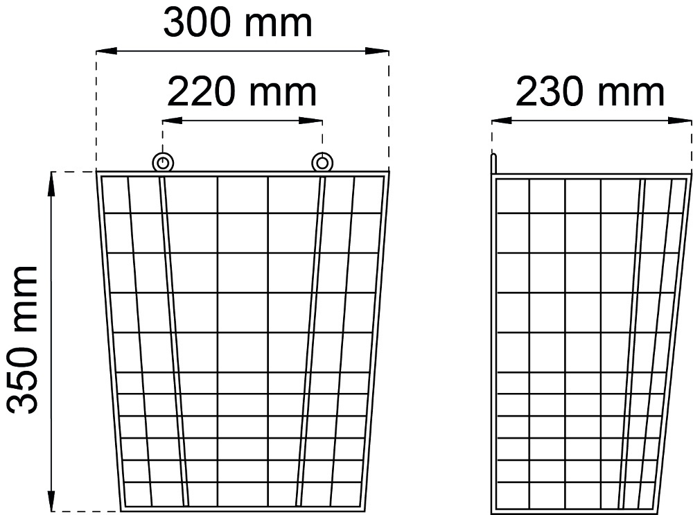 Wastebasket, wall-mounted, HABO, 30 x 23 x H 35 cm, White in the group Storage / Bathroom storage / Waste bins at SmartaSaker.se (42391)