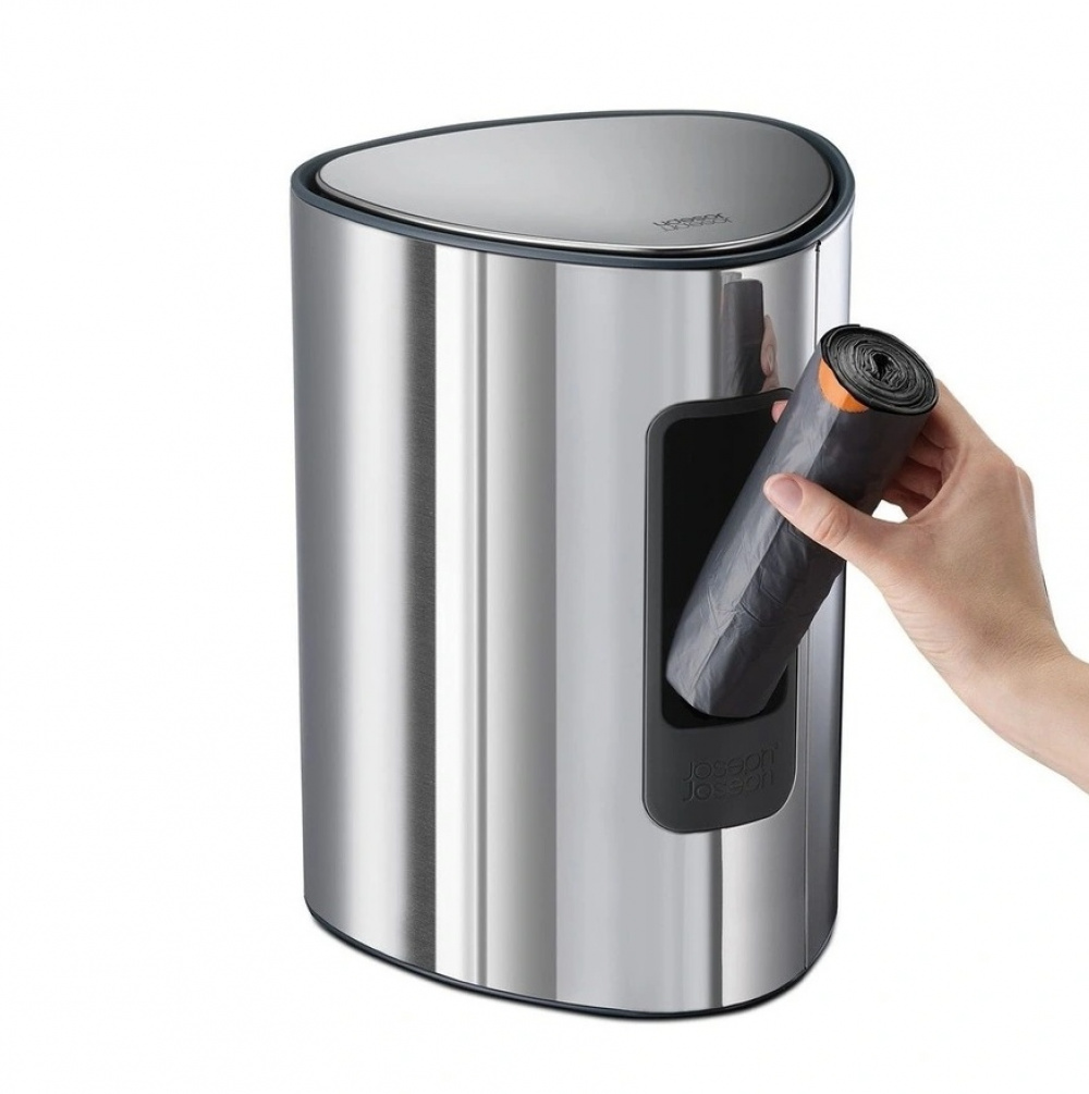 Trash Can, 5 L, EASY-STORE LUXE PEDAL BIN, Joseph Joseph, Silver in the group Storage / Cleaning and waste sorting / Waste sorting at SmartaSaker.se (42394)