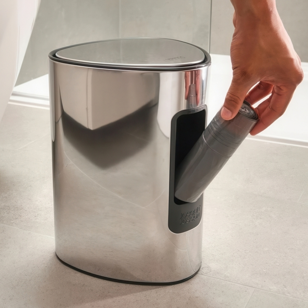 Trash Can, 5 L, EASY-STORE LUXE PEDAL BIN, Joseph Joseph, Silver in the group Storage / Cleaning and waste sorting / Waste sorting at SmartaSaker.se (42394)