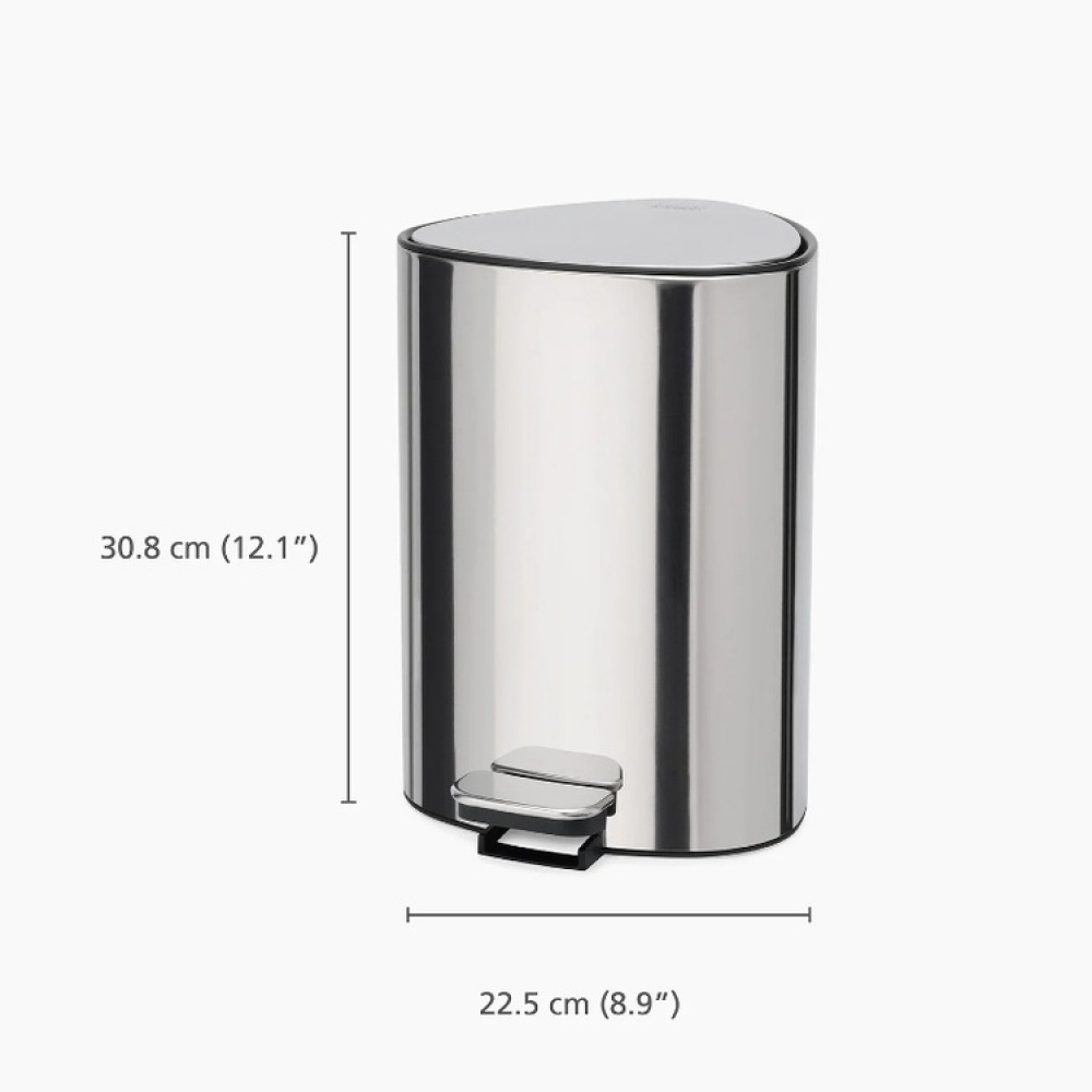 Trash Can, 5 L, EASY-STORE LUXE PEDAL BIN, Joseph Joseph, Silver in the group Storage / Cleaning and waste sorting / Waste sorting at SmartaSaker.se (42394)