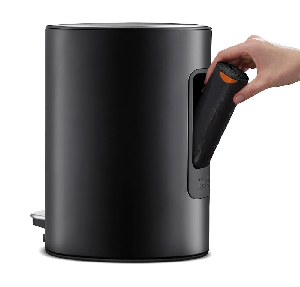 Trash Can, 5 L, EASY-STORE PEDAL BIN, Joseph Joseph, Black / Silver in the group Storage / Cleaning and waste sorting / Waste sorting at SmartaSaker.se (42395)