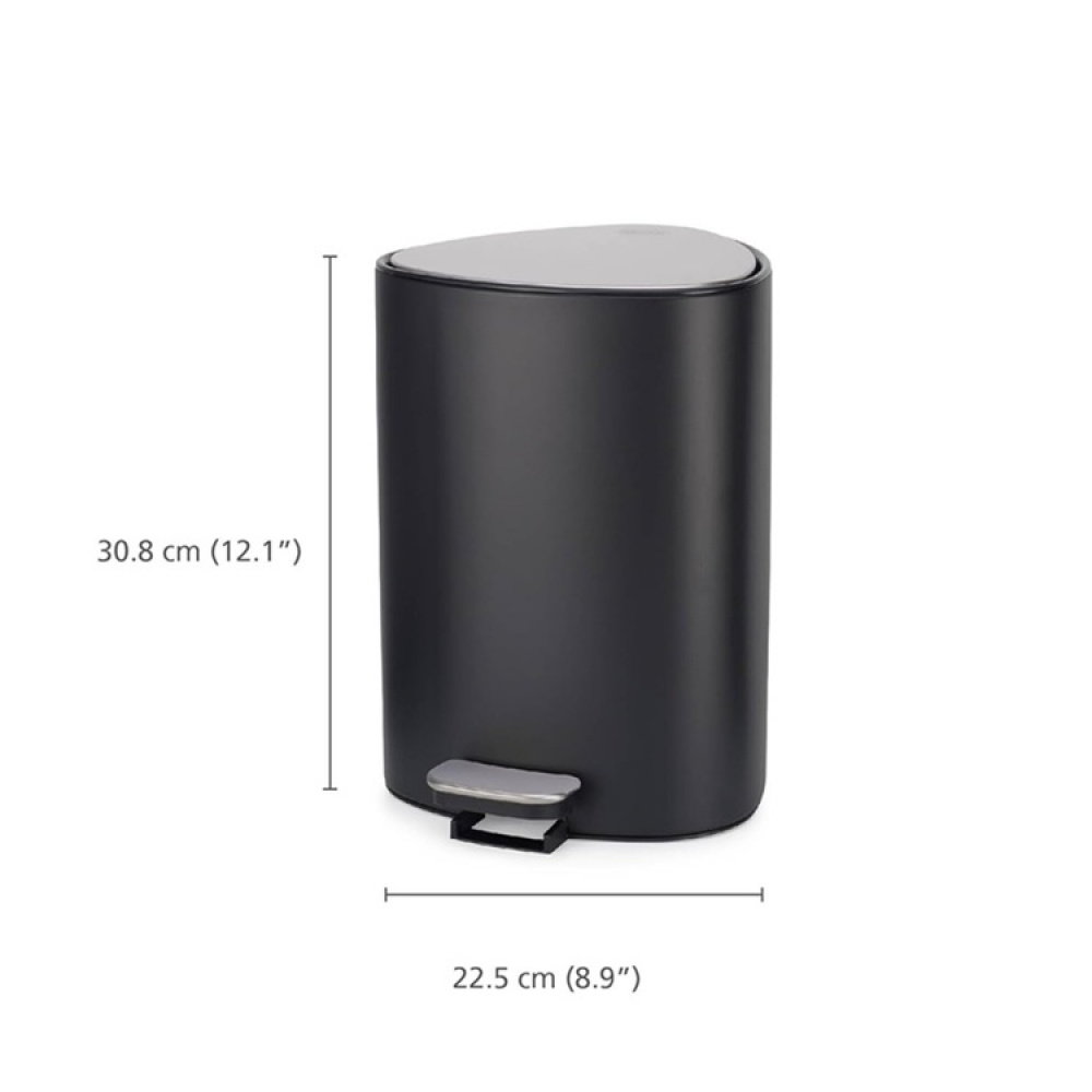 Trash Can, 5 L, EASY-STORE PEDAL BIN, Joseph Joseph, Black / Silver in the group Storage / Cleaning and waste sorting / Waste sorting at SmartaSaker.se (42395)