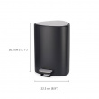 Trash Can, 5 L, EASY-STORE PEDAL BIN, Joseph Joseph, Black / Silver Trash Can, 5 L, EASY-STORE PEDAL BIN, Joseph Joseph, Black / Silver