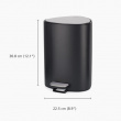 Trash Can, 5 L, EASY-STORE PEDAL BIN, Joseph Joseph, Black / Silver Trash Can, 5 L, EASY-STORE PEDAL BIN, Joseph Joseph, Black / Silver
