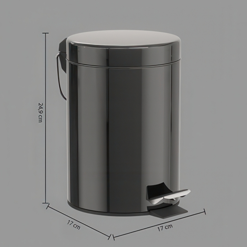 Pedal Bin, 3 L, POUBELLE RONDE MINI, Ø 17 x H 24,9 cm in the group Storage / Cleaning and waste sorting / Waste sorting at SmartaSaker.se (42397)