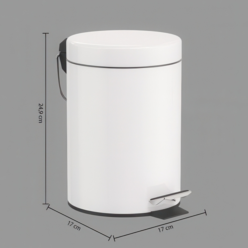 Pedal Bin, 3 L, POUBELLE RONDE MINI, Ø 17 x H 24,9 cm in the group Storage / Cleaning and waste sorting / Waste sorting at SmartaSaker.se (42397)