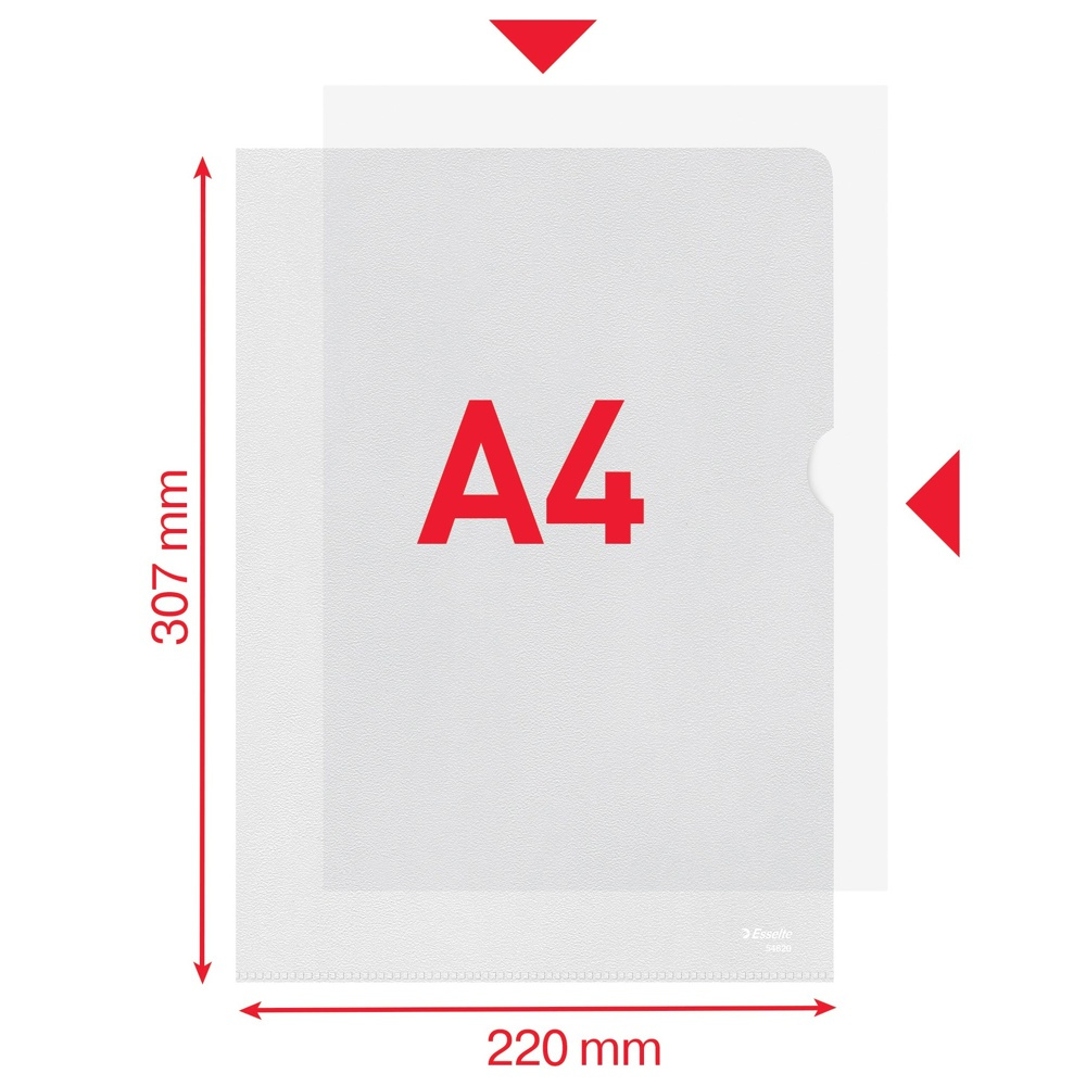 Plastic Folders for A4 Paper, Set of 10, QUALITY FOLDERS, Clear in the group Storage / Office supplies at SmartaSaker.se (42418)