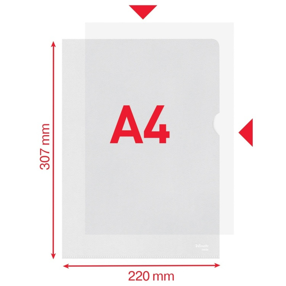 Plastic Folders for A4 Paper, Set of 10, QUALITY FOLDERS, Clear in the group Storage / Office supplies at SmartaSaker.se (42418)