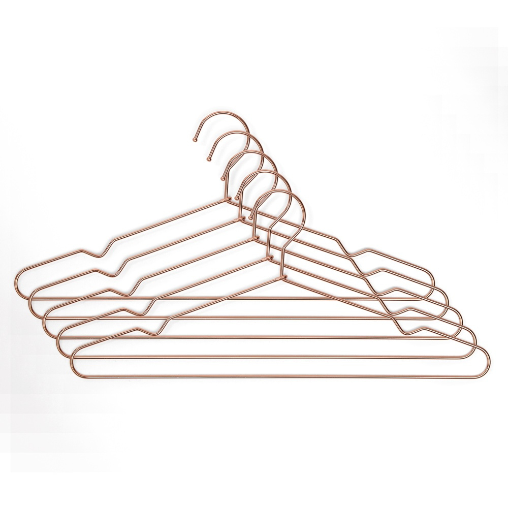Space saving hangers, Set of 5, PERCHAS DE COBRE, 40 cm, Copper in the group Storage / Wardrobe storage / Hangers and hooks at SmartaSaker.se (42420)