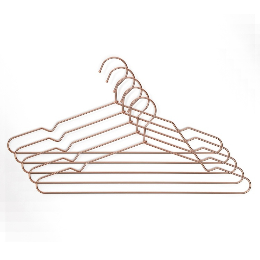Space saving hangers, Set of 5, PERCHAS DE COBRE, 40 cm, Copper in the group Storage / Wardrobe storage / Hangers and hooks at SmartaSaker.se (42420)