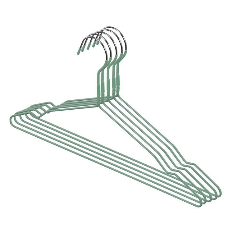 Space saving hangers, anti slip, Set of 5, GIALLO, Mint Green in the group Storage / Wardrobe storage / Hangers and hooks at SmartaSaker.se (42424)